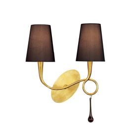 Paola Gold-Black Wall Lights Mantra Armed Wall Lights Paola Gold-Black Wall Lights Mantra Armed Wall Lights
